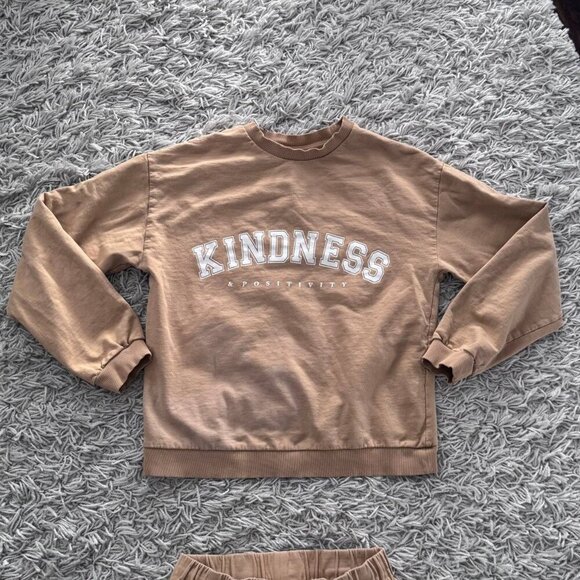 ASOS Women Cotton Tracksuit with Inspiring Kindness & Positivity Print – Size 2 - Picture 4 of 9